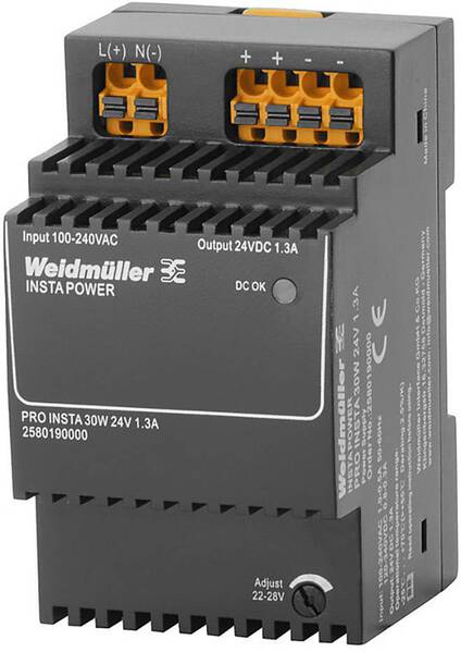 Weidmüller PRO INSTA 30W 24V 1.3A Schaltnetzgerät 24 V/DC 1.3 A 30 W Inhalt 1 St.