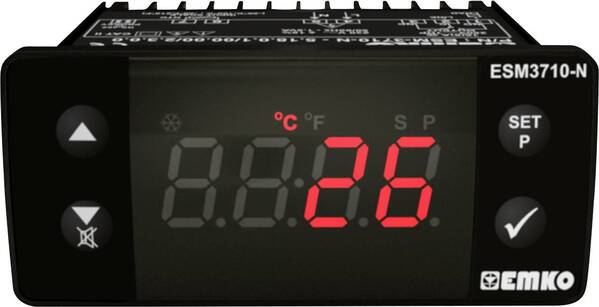 Emko ESM-3710-N.2.11.0.1/00.00/2.0.0.0 2-Punkt-Regler Temperaturregler Pt100 -50 bis 400 °C Relais 16 A (L x B x H) 65 x