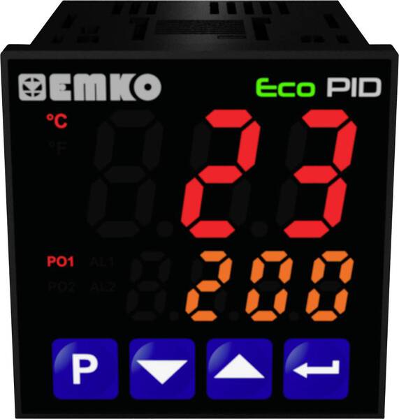 Emko ecoPID.4.6.1R.S.0 Temperaturregler Pt100, J, K, R, S, T, L -199 bis +999 °C Relais 5 A, SSR (L x B x H) 90 x 48 x