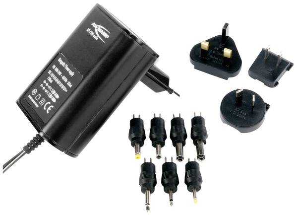 Ansmann 5311123 Steckernetzteil, einstellbar 3 V/DC, 4.5 V/DC, 5 V/DC, 6 V/DC, 7.5 V/DC, 9 V/DC, 12 V/DC 1500 mA 18 W
