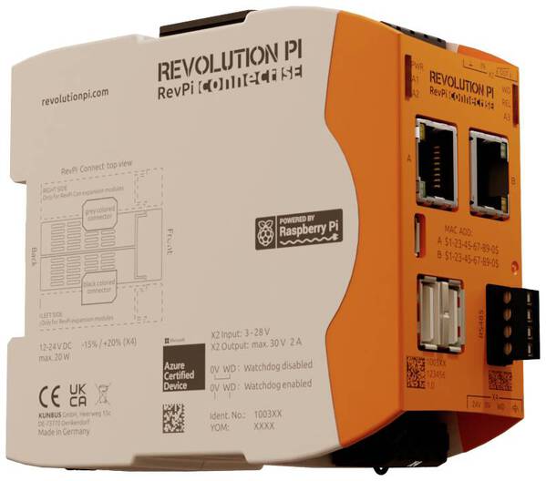 Revolution Pi by Kunbus RevPi Connect SE 8 GB PR100368 SPS-Erweiterungsmodul 24 V/DC