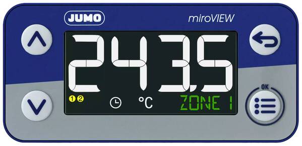 Jumo 701580/0-01-23-02 Temperaturregler -200 bis +600 °C (B x H) 76 mm x 36 mm