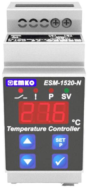 Emko ESM-1520-N.5.12.0.2/01.00/2.1.0.0 2-Punkt und PID Regler Temperaturregler PTC -50 bis +150 °C Relais 5 A (L x B x H