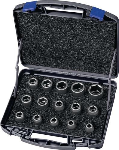 ASW Kraftsteckschlüsselsatz 720 KS 15 OL 15-tlg.1/2 Zoll 6-kant ASW