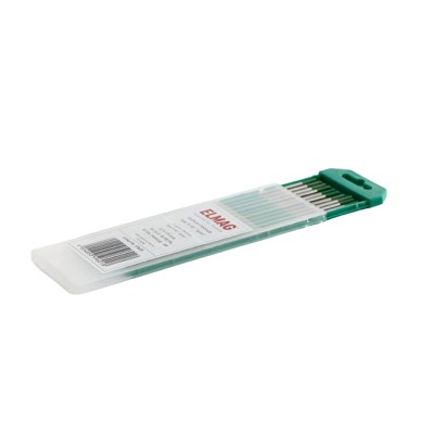 ELMAG - Wolfram-Elektrode Type E-W, grün ø3,2 x 175mm, für ALU, W 99,9%, 10er-Pack