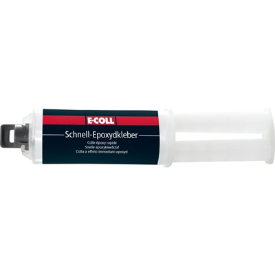 E-COLL - 2K Schnell-Epoxydkleber silikonfrei, Innen-/Außeneignung 24ml Spritze