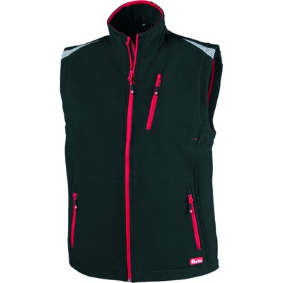 FORTIS AS - Weste 24, schwarz/rot Größe XL