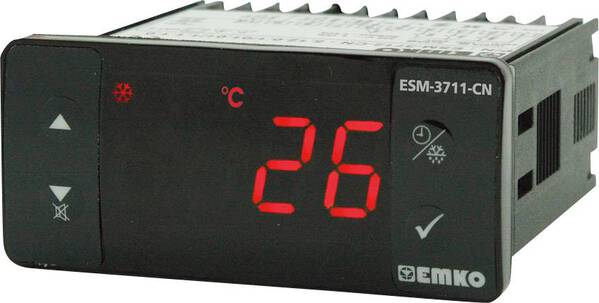 Emko ESM-3711-CN.5.12.0.1/00.00/1.1 2-Punkt-Regler Temperaturregler PTC -50 bis 130 °C Relais 16 A (L x B x H) 65 x 76 x