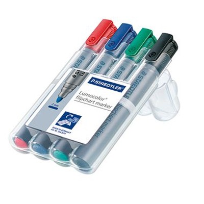 STAEDTLER® - Flipchartmaker Lumocolor 356 WP4 2mm sortiert 4er-Pack