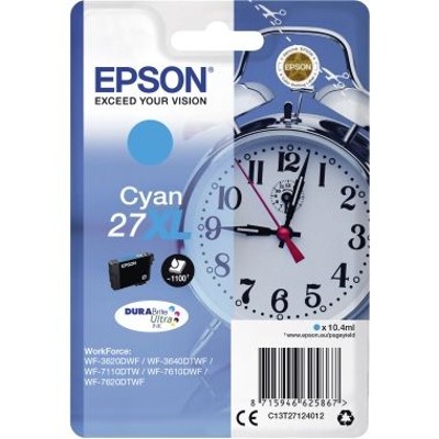EPSON® - Tintenpatrone C13T27124012 27XL 1.100 Seiten 10,4ml cyan