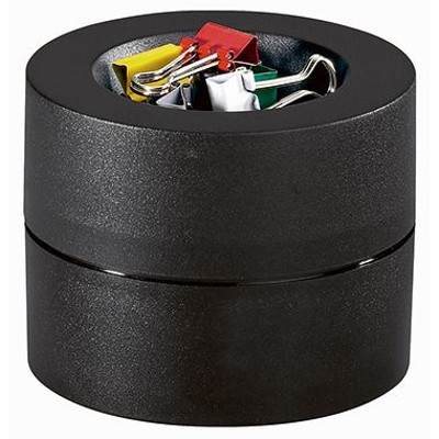 MAUL - Klammerspender 3012490 7,3x6cm rund Kunststoff schwarz +Klammern