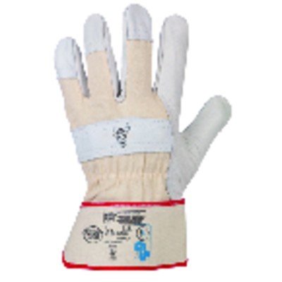 strongHand® - Handschuh STIERKOPF 0162, naturfarben, Größe 08H