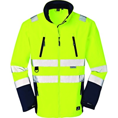 4Protect® - Warnschutz-Softshelljacke PITTSBURGH 3476, warngelb/navy, Größe XXL