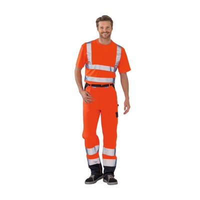 Planam - Bundhose 2016 warnorange/marine, Größe 58