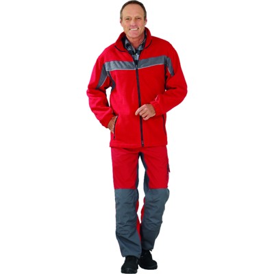 Planam - Wetter- und Kälteschutz-Fleecejacke Plaline 2567 rot/schiefer, Größe 4XL