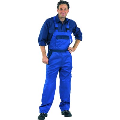 Planam - Latzhose 1221 kornblau/marine, Größe 106