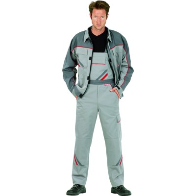 Planam - Bundjacke 2311 zink/schiefer/rot, Größe 42