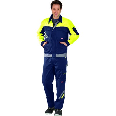 Planam - Bundjacke 2413 marine/gelb/zink, Größe 58