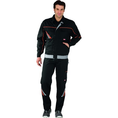Planam - Bundjacke 2481 schwarz/orange/zink, Größe 64