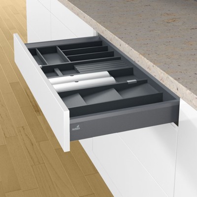 HETTICH - Schubkasten-Multifunktionseinsatz,OrgaTray 270,9278294,NL 500mm,Buche anthrazit