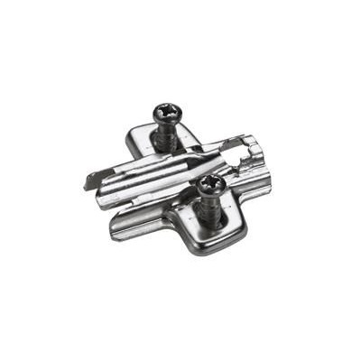 HETTICH - Möbel-Kreuzmontageplatte,Distanz 5mm,Sensys 8099, 9075058, vernickelt