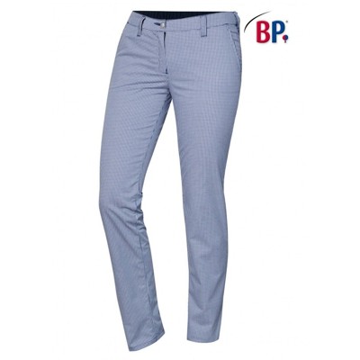BP® - Chinohose für Damen 1734 930 blau/weiß Pepita, Größe 46l