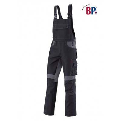 BP® - Latzhose 1791 555 schwarz/dunkelgrau, Größe 56s