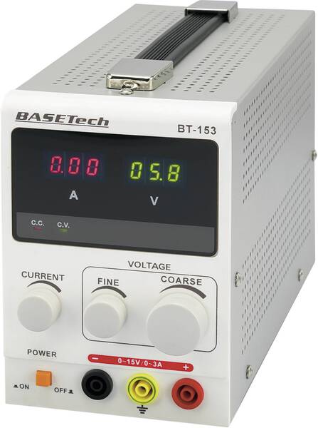 Basetech BT-153 Labornetzgerät, einstellbar 0 - 15 V/DC 0 - 3 A 45 W Anzahl Ausgänge 1 x
