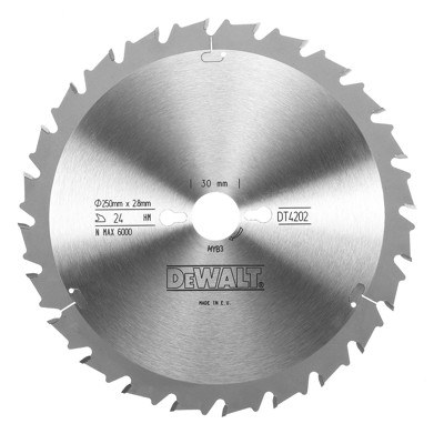 DeWALT - Sägeblatt für stationäre Kreissägen ø250 x 30mm 24FZ