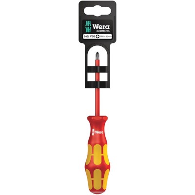 Wera® - 162 i PH SB VDE-isolierter Kreuzschlitz-Schraubendreher, PH 1 x 80mm