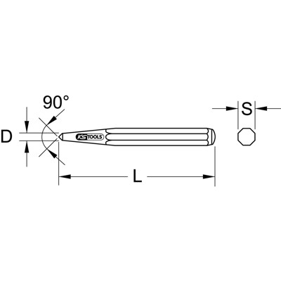KSTOOLS® - Körner, 8-kant, Ø 6mm