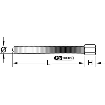 KSTOOLS® - Spindel, 22mm, G1/2"x14Gx160mm