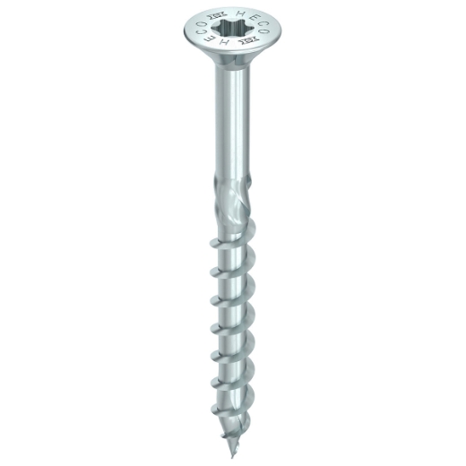HECO TOPIX-plus 5,0 x 35, Senkkopf mit Frästaschen, Drive, Teilgewinde, verzinkt blau, A3K