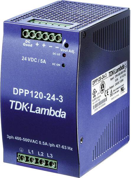 TDK-Lambda DPP120-24-3 Hutschienen-Netzteil (DIN-Rail) 24 V/DC 5 A 120 W Anzahl Ausgänge:1 x Inhalt 1 St.