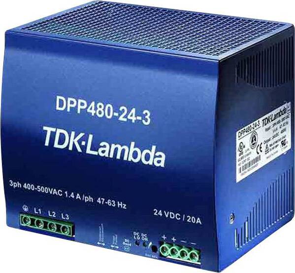 TDK-Lambda DPP480-24-3 Hutschienen-Netzteil (DIN-Rail) 24 V/DC 20 A 480 W Anzahl Ausgänge:1 x Inhalt 1 St.