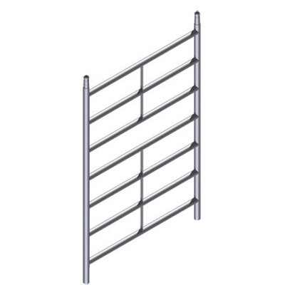 ZARGES - Aufsteckrahmen, 1.120mm, 4 Sprossen, mittige Versteifung (Flachaluminium)