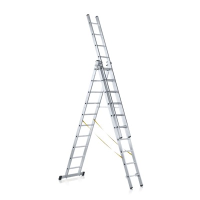 ZARGES - Mehrzweckleiter 3 x 9 Sprossen, L 4700mm, AH 7450mm