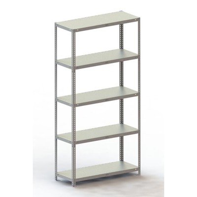 META® - FIX 100 Schraubregal Grundregal 2000 x 1000 x 400 RAL 7035 komplett mit 5 Böden