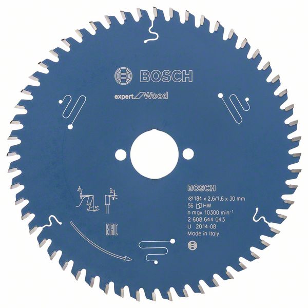 BOSCH Kreissägeblatt Expert for Wood, 184 x 30 x 2,6 mm, 56
