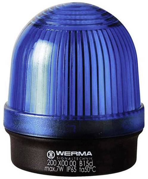 Werma Signaltechnik Signalleuchte 200.500.00 200.500.00 Blau Dauerlicht 12 V/AC, 12 V/DC, 24 V/AC, 24 V/DC, 48 V/AC, 4