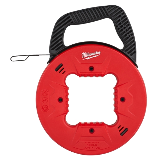 MILWAUKEE 15 m mit Abrollgehäuse Stahl-Kabeleinziehspirale