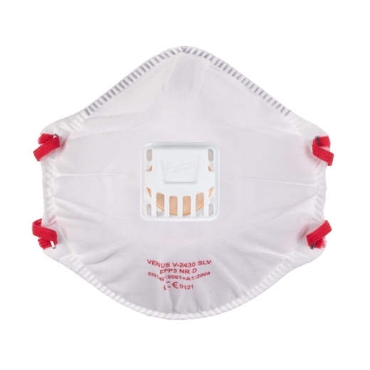 MILWAUKEE 10er Pack FFP3 Einweg-Atemschutzmaske mit Ventil