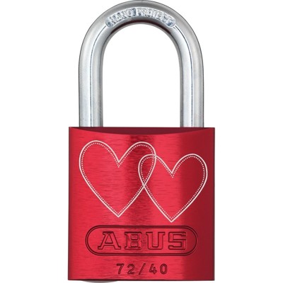 ABUS - AV-Vorhangschloss, LoveLock 4 72/40 Lock-Tag, Aluminium rot