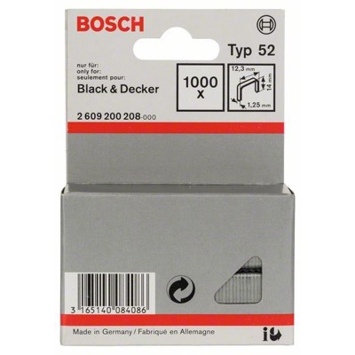 Bosch - Flachdrahtklammer Typ 52 12,3x1,25x14mm 1.000er-Pack (2609200208)