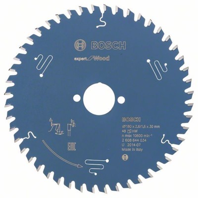 Bosch - Kreissägeblatt Expert for Wood ø180 x 30 x 2,6mm, 48 Zähne (2608644034)