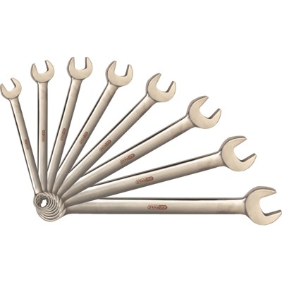 KSTOOLS® - TITANplus Ringmaulschlüssel-Satz, abgewinkelt, 8-teilig
