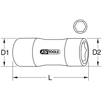 KSTOOLS® - 1/4" Stecknuss mit Schutzisolierung, 10mm, lang