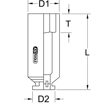 KSTOOLS® - 1.1/2" Sechskant-Kraft-Stecknuss, 62mm, kurz