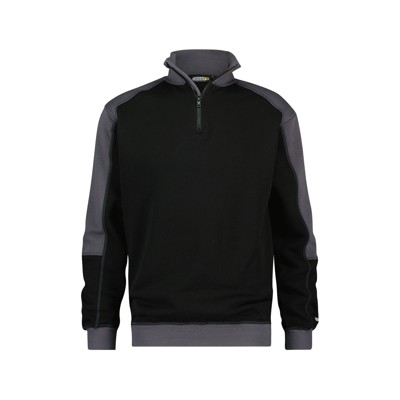 Dassy® - Basiel Zweifarbiges Sweatshirt, schwarz/zementgrau, Größe XL