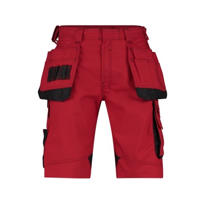 Dassy® - Bionic Arbeitsshorts mit Holstertaschen, rot/schwarz, Schrittlänge Standard, Größe 54